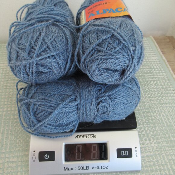 Lot of 5 Skeins Hilandesa ALPACA 2/6 Yarn, Acrylic & Alpaca Color 6 ~ Blue - Picture 8 of 9
